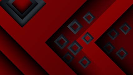 Modern red black 3d template. Futuristic abstract background for wallpaper and business purpose