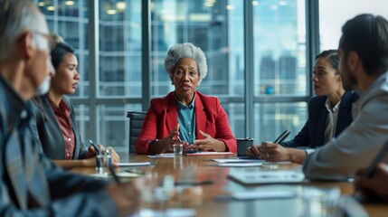 Fototapeta premium The executive leading meeting