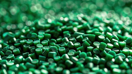 The Green Plastic Granules