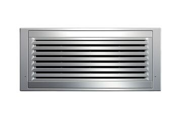 A Modern, Silver Air Vent in a Contemporary Setting on a Clear PNG or White Background.