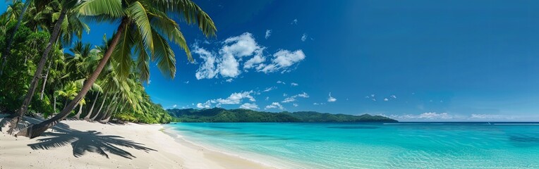 Obraz premium Vibrant Tropical Beach Panorama