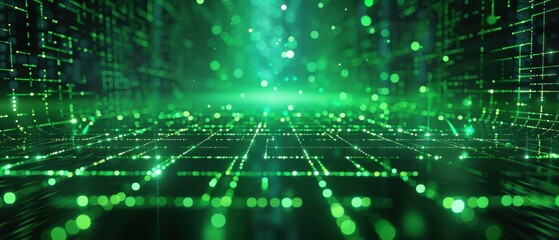 Obraz premium Abstract Green Bokeh Background.