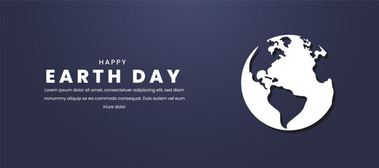 Earth day design for banner, flyer, and card. Vector