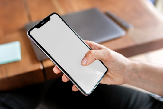 Mobile phone screen png mockup, digital device