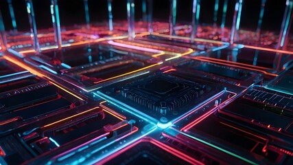 Obraz premium Quantum Encryption Key Generation Artist 