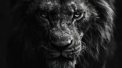 The Lion's Gaze: A Close-Up Portrait