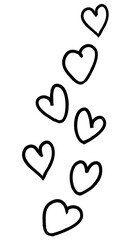 Heart png doodle, cute illustration, transparent background