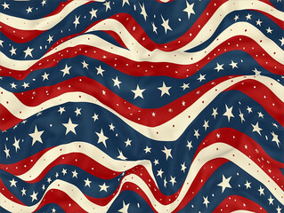 USA Americana Tiled Background