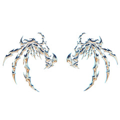 3d tribal with chrome and silver