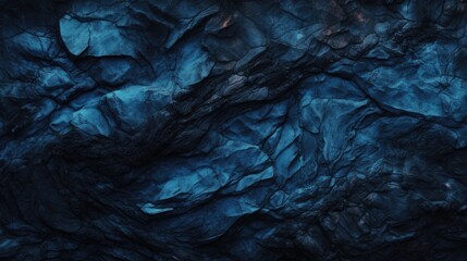The image presents a blue monochromatic rock-like surface, simulating a cool and serene mood background