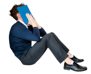 Tired student png sticker, transparent background