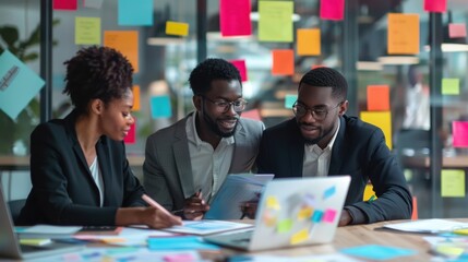 The team discussing project