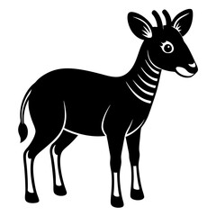 single baby nilgai line art vector 