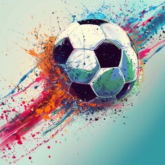 Soccer Ball Explosion of Color