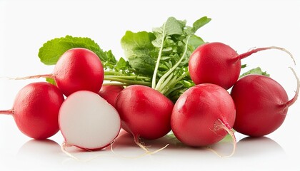 radish on white background