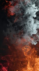 Fototapeta premium Abstract Smoke and Heat with Copy Space in Wide Banner. High-Resolution AI-Generated Wallpaper for Dynamic Backgrounds