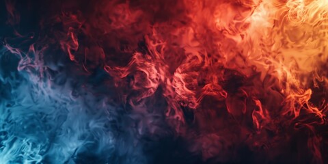 Fototapeta premium Abstract Smoke and Heat with Copy Space in Wide Banner. High-Resolution AI-Generated Wallpaper for Dynamic Backgrounds
