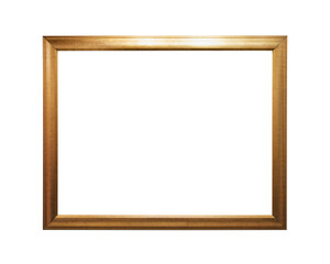 Gold picture frame  png sticker, transparent background