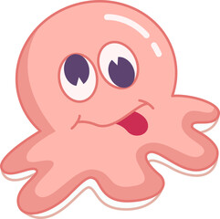 Funny Element Flat Sticker Design