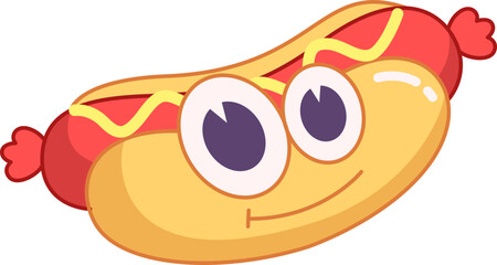 Funny Element Flat Sticker Design