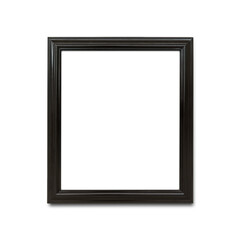 Black picture frame mockup transparent png