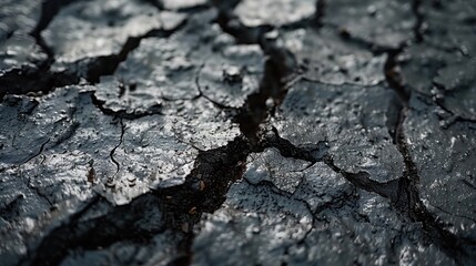 Cracked and Weathered Dark Surface