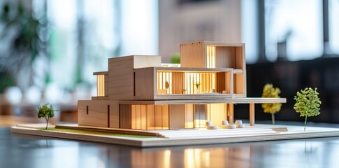 house in among white houses for real estate property industry. Generative ai