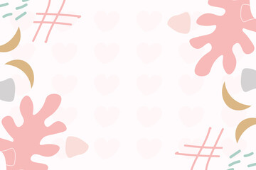 Cute doodle shape element background template