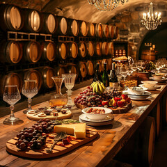 photo of luxury wine cellar and tasting