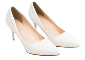Png white high heels mockup women’s shoes fashion