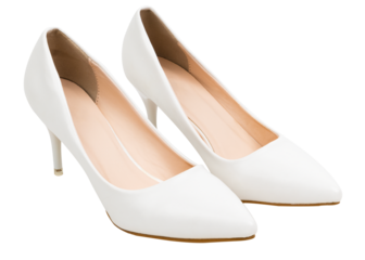 Png white high heels mockup women’s shoes fashion