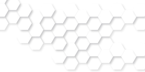 Fototapeta premium Abstract background with hexagon, modern abstract vector polygonal pattern. Futuristic abstract honeycomb technology white background. Luxury white hexagon pattern.