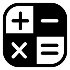 calculator  glyph   icon vector illustration isolated on white background