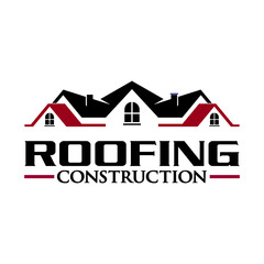 Real estate roofing logo design template vector illustration