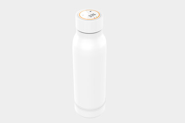 Smart Water Bottle for Travel for Hot and Cold Drinks. Temperature Display Water Bottle Double Wall Vacuum Insulated Stainless Steel.  3d illustration