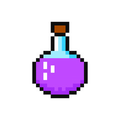 Elixir pixel item for game interface. Elixir game element. Elixir 8 bit resource.