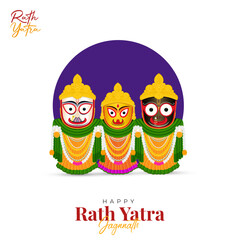 Fototapeta premium Jagannath Rath Yatra Social Media Poster, Banner, Web Banner , Print Design