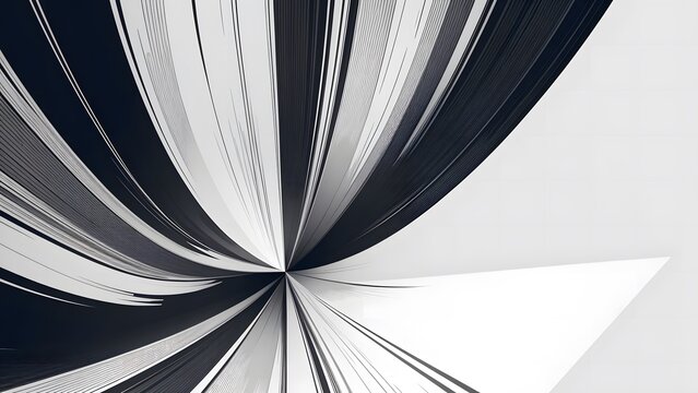 白と黒のエフェクトが集約する抽象的な背景イラスト