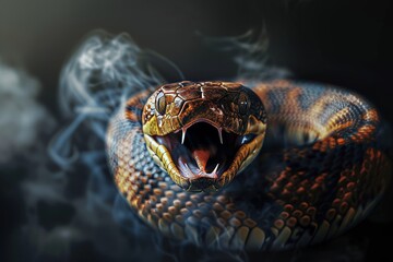 Fototapeta premium Garden of Eden, serpent and apple. Genesis 3.