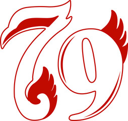 Fototapeta premium Hut RI 79th Logo