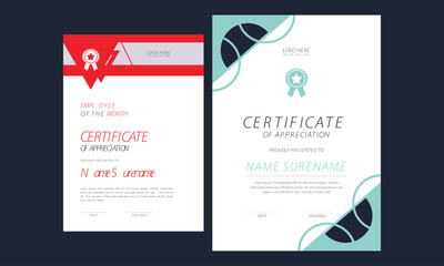 Corporate certificate template layout