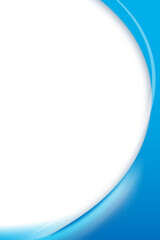 Cerulean blue curve frame template design element