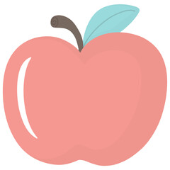 Red apple cartoon illustration 