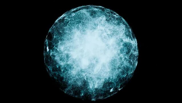 Glowing Mesmerizing Plasma Energy and electricity Sphere, exploding Particles  flowing, Abstract Plexus, neutron and protons, hi-tech digital spherical magic ball, science fiction, 3d render