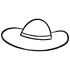 Summer icon doodle style. Summer hand drawn symbols objects.