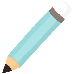 Blue pencil cartoon illustration 