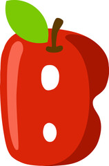 Apple Letter Alphabet Vector Element