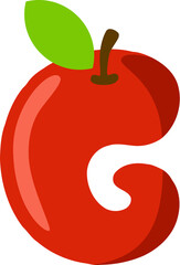 Apple Letter Alphabet Vector Element