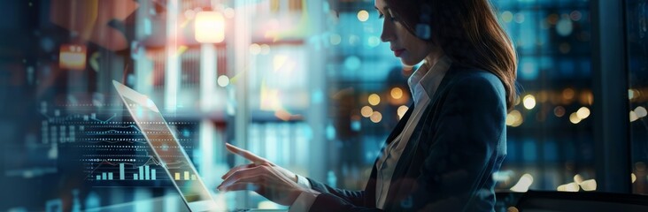 Businessmen are trading in the stock market