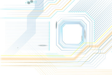 Obraz premium Motherboard circuit technology background png in blue